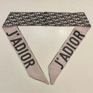 *D*I*O*R* Monogram Print Twilly Bandeau Wrap Scarf